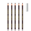 5 Pcs Dark Brown Eyebrow Pencils for Women with Sharpener Waterproof and Sweat-Proof Eyebrow Pen Long-Lasting Eyeliner Pencil Create a Natural Eye Brow Makeup