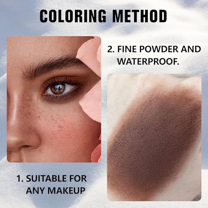 Dark Brown Matte Eyeshadow Singles Makeup for Older Women, Coffee Mocha Cocoa Chocolate Brown Cream Single Matte Eye Shadow PaletteHigh Pigment Waterproof Monochrome Mini Eyeshadow Palette