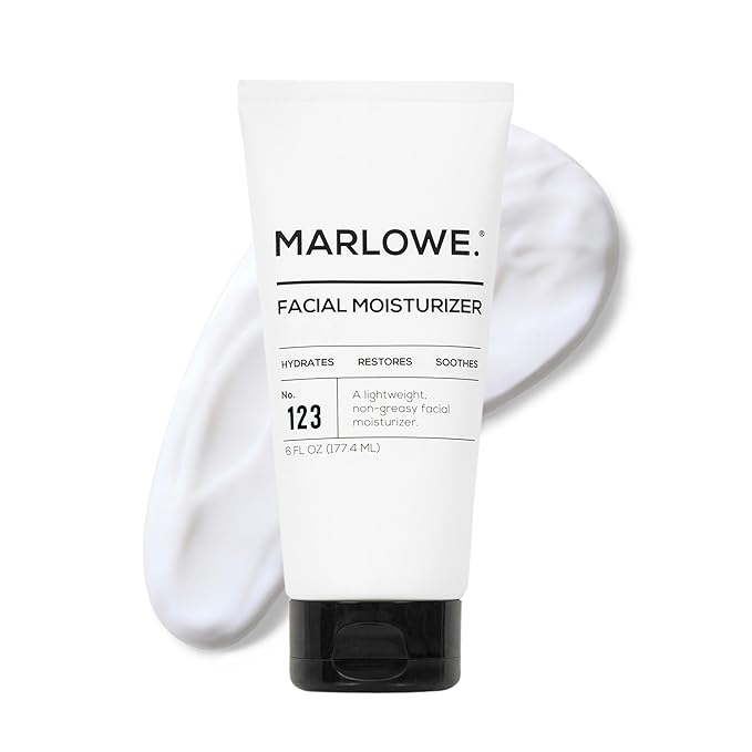 MARLOWE. Facial Moisturizer for Men, 6 oz, Lightweight, Non-Greasy Daily Face Lotion, Hydrates, Nourishes & Soothes, Clean, Vegan Formula with Aloe Vera & Green Tea Extract, Fresh Aloe Citron Scent