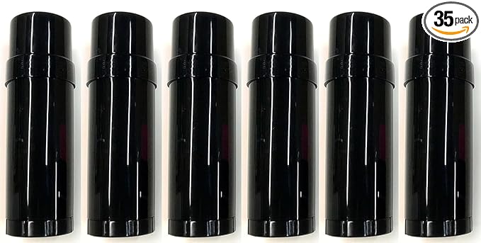 Empty Deodorant Twist-up Containers (Natural, White, Black) - for lotion bar, heel balm etc. (1 oz.) - Travel Size Empty Deodorant Tubes 30g Small Size (35, Black)
