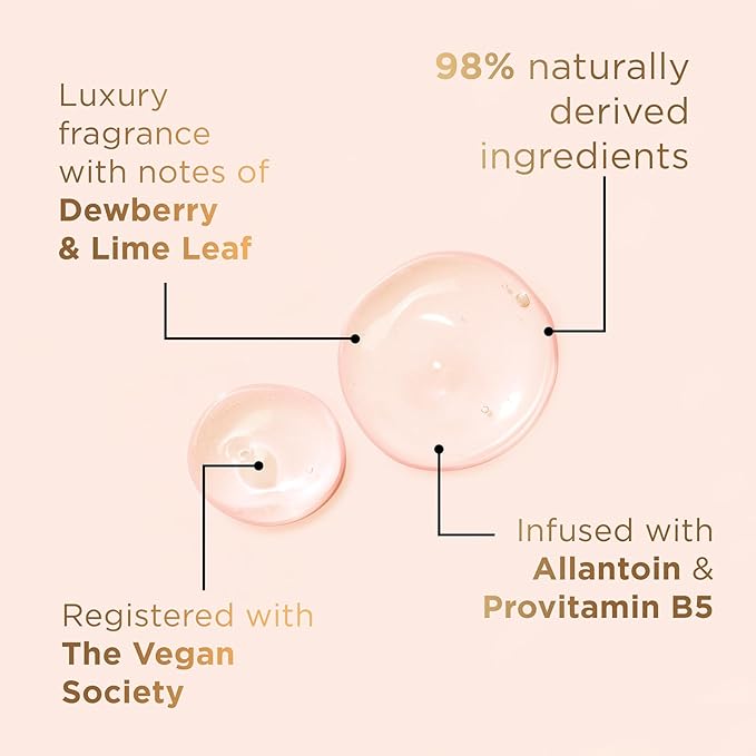 Baylis & Harding Kindness + Salicylic Acid Cleanse & Glow, Dewbury & Lime Leaf Fragrance, 16.9 fl. oz Body Wash (Pack of 3) - Biodegradable Formula - Vegan Friendly