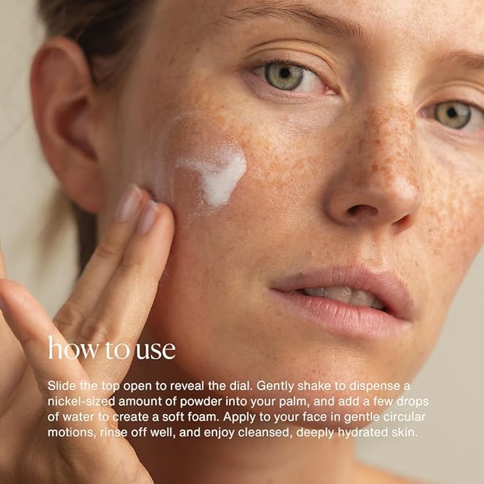 evolvetogether x Joanna Czech Rosemary Enzyme Twice-Daily Face Cleanser for Women & Men | Hydrating, Gentle Enzymatic Formula For All Skin Types | Vegan, Toxin-Free | Made in USA | Fiji, 1.41 Oz