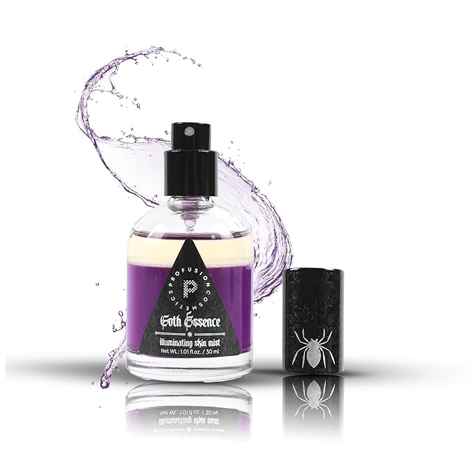 Profusion Cosmetics Gothic Essence Hydrating Makeup Setting Spray, Illuminating Face Mist for Dewy Radiant Glow, Long-Lasting Makeup Fixing Spray, Vegan & Cruelty-Free Formula