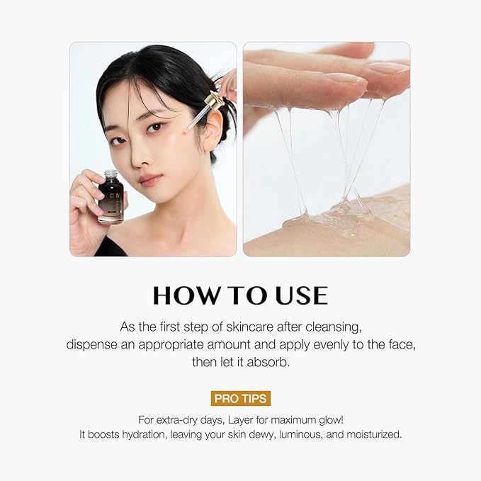 CLIV Black Snail PDRN Ampoule - 65% Snail Secretion Filtrate & Sodium DNA Facial Serum - Hydrating Collagen for Elasticity & Moisture - Korean Skincare for Dry & Sensitive Skin, 1.01 fl oz (30ml)