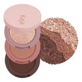 Kaja 3 Colors Eyeshadow - Beauty Bento 08 Chocolate Dahlia | Mosaic Chrome, Shimmer, Matte finish, Cruelty free, K-Beauty Mini Palettes, Easy Finger Blendable, Glitter, High Pigmentation, 0.03 Oz
