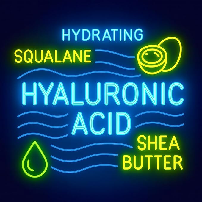 Hyaluronic Acid Body Wash with Squalane & Shea Butter – Hydrating Moisturizing Shower Gel for Dry & Sensitive Skin, Daily Cleanser for Soft Smooth Skin, Vegan, Sulfate Free, 25.4 fl oz