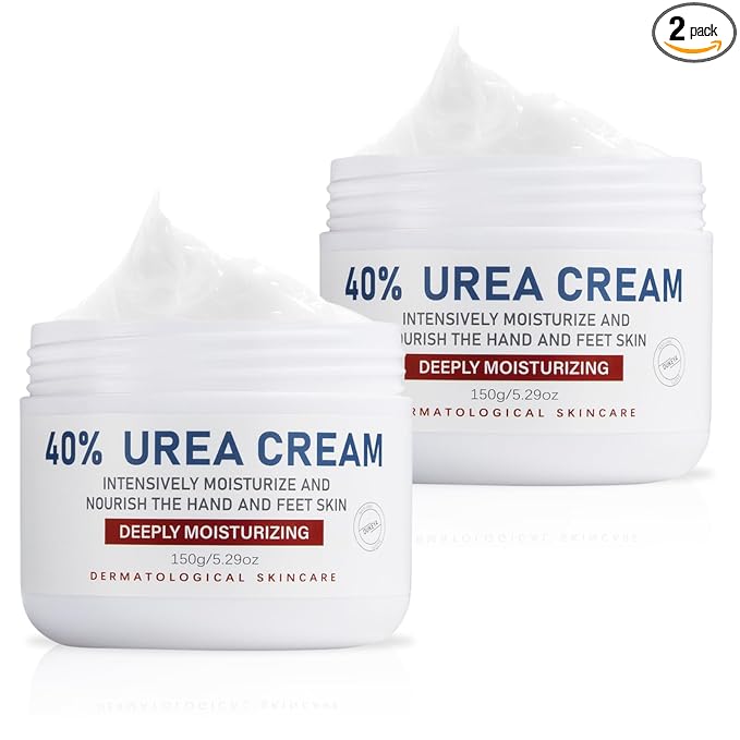 OUKEYA Urea Cream 40 Percent,Foot & Hand Cream for Dry Cracked,Urea Lotion for Feet Maximum Strength(2 Packs)