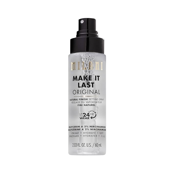 Milani Setting Spray + Primer, Make It Last Original - Natural Finish with Niacinamide for Hydration, Setting Spray for Makeup and Face Primer, 3-in-1 Prime + Hydrate + Set, 2.03 Fl. Oz