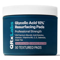 QRxLabs Glycolic Acid Pads - Radiance Pads with AHA for Face & Body - Exfoliates Skin Surface - Helps Tone & Brighten Skin, One-Step Makeup Prep - Acne Treatment Clearing - Daily Pads - 50ct