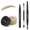 LAVONE Eyebrow Stamp Pencil Kit for Eyebrows Makeup, with Waterproof Eyebrow Pencil, Eyeliner, Eyebrow Pomade, and Dual-ended Eyebrow Brush - Light Blonde