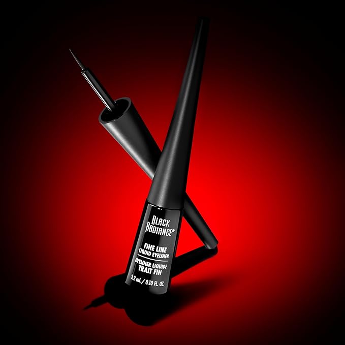 Black Radiance Fine Line Liquid Eyeliner, Black, 0.12 Fluid Ounce