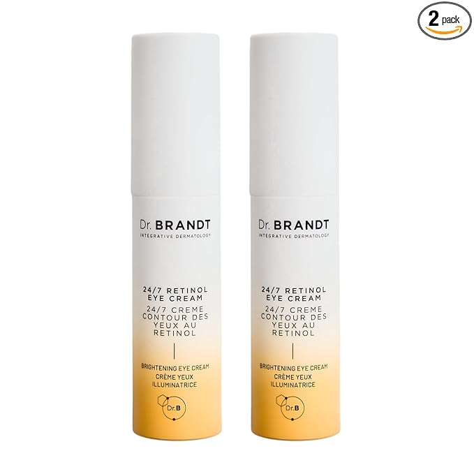 Dr. Brandt Bright This Way 24/7 Retinol Eye Cream - 0.5 oz, Pack of 2 - Smooths the Look of Fine Lines & Wrinkles, Illuminates & Moisturizes the Eye Area