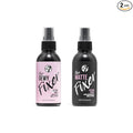 W7 The Fixer Duo - Makeup Setting Spray 2Pcs Set - Dewy & Matte Finishes For Fixing Professional Makeup