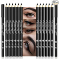 Multipack Bulk Black Eyeliner Penicls for Women, 12 Pcs Highly Pigmented Creamy Eye Liner Pencils Set, Easy to Color, Waterproof & Long-Lasting, Professional Eye Make Up, Soft & Smooth, Fine Tip