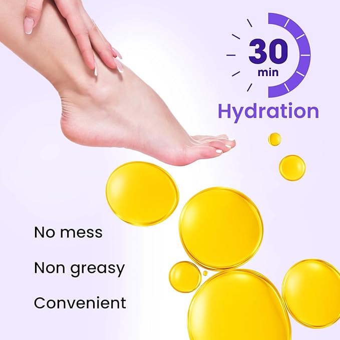 6 Pack Moisturizing Foot Mask for Dry Cracked Feet, Restoring & Hydrating Socks with Lavender, Shea Butter, Jojoba Oil & Vitamin E, Feet Mask for Women & Men Foot Care