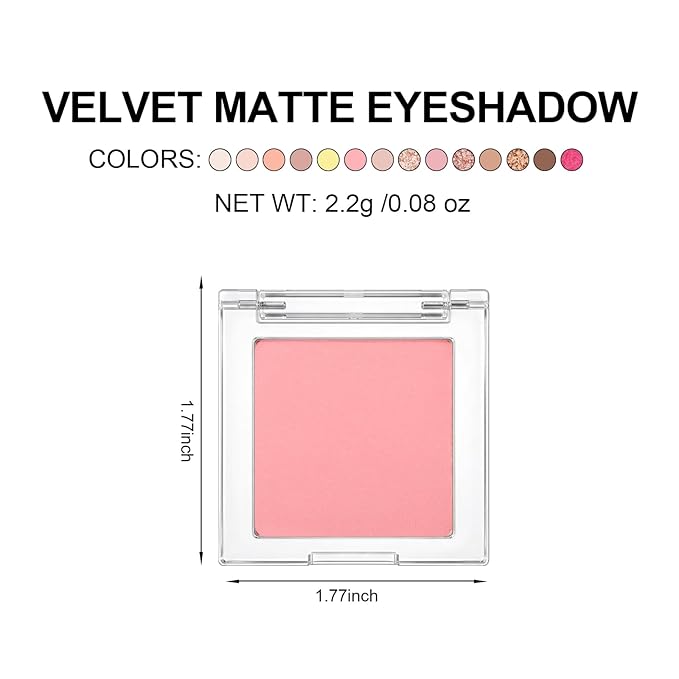 Erinde Matte Eyeshadow Palette Makeup, Neutral Single Eye Shadow Powder