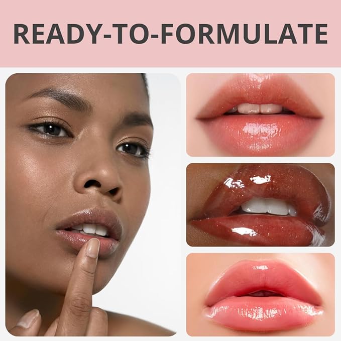 TKB Lip Gloss Base (Flexagel ME)| Clear Lip Gloss Base for DIY Lip Gloss| Ready-To-Formulate| Moisturizing, Vegan, Gluten and Cruelty free| Made in USA (15oz (425g))