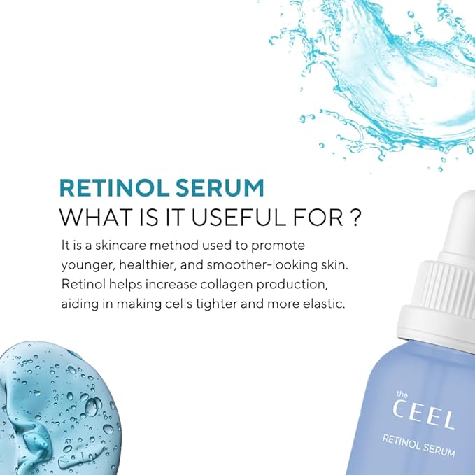 The Ceel Retinol Serum for Face | Resurfacing Retinol Serum | Firming, Anti aging, Brightening | Smoothing Fine Lines and Wrinkles | Retinol 1%, Ceramides and Niacinamide|1 fl.oz(30 ML)