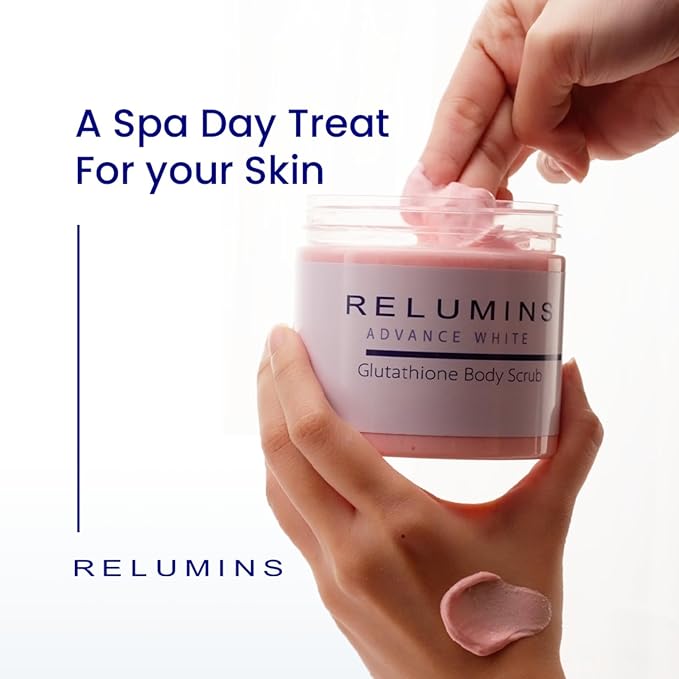 Relumins Premium Summer Body Scrub with Glutathione, Rosehip & Sea Salt – Hydrating Exfoliating Scrub for Smooth, Radiant Skin, Glowing Summer Skin – Gentle Moisturizing Formula – 400ml x 5 Tubs