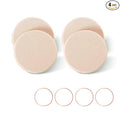 OWLFAVO 4pcs Round Makeup Sponges Supplement, Beauty Face Primer Compact Powder Puff, Blender Sponge Replacement for Cosmetic Flawless Foundation, Sensitive and All Skin Types