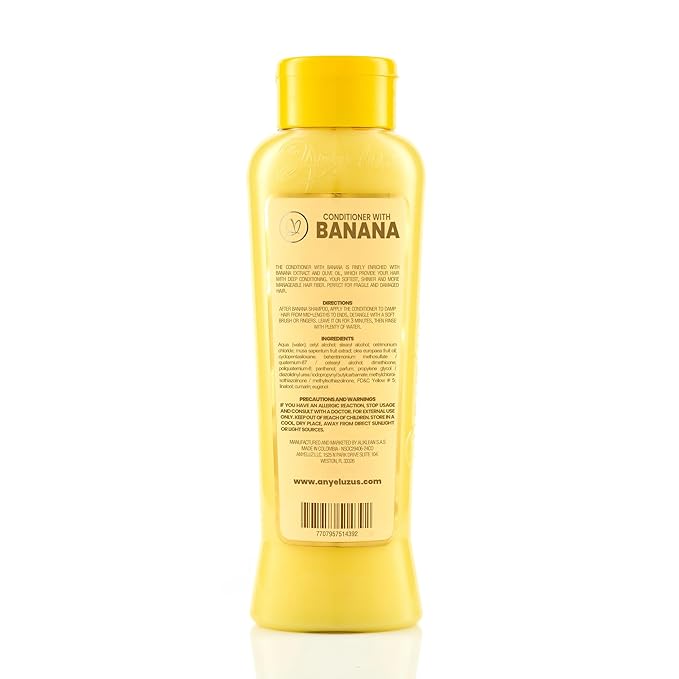 ANYELUZ Banana Conditioner - Deep Conditioning with Olive Oil for Fragile and Damaged Hair