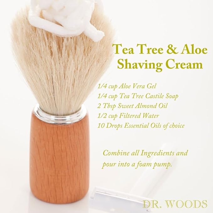 Dr. Woods Pure Tea Tree Liquid Castile Soap with Pump - Natural Castile Soap for Body, Hands, and Face with Vitamin E and Hemp Oil, for Men and Women - 32 Fl Oz