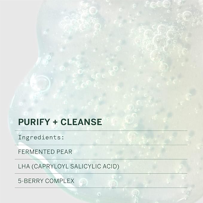 FACETORY Urban Calm Hydrating Face Wash for Women, Gentle Gel Facial Cleanser with Fermented Pear & LHA, Sensitive Skin Face Wash & Daily Makeup Remover for Oily, Dry & Combination Skin - 1 Fl Oz