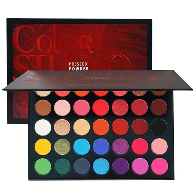 Color Studio Eyeshadow Palette, Highly Pigmented 35 Shades Matte and Shimmers Makeup Palette, Waterproof Blendable Eye Shadow, Cruelty- Free Makeup Pallet