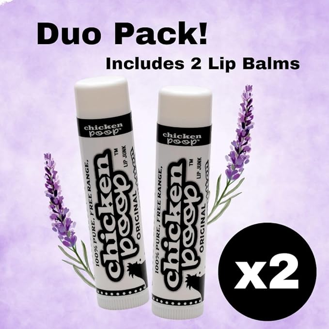 Chicken Poop® Original Lip Balm | Natural Moisturizing Lip Treatment with Beeswax & Essential Oils | Lavender Flavor | Funny Name, Serious Moisture | Petroleum‑Free, Paraben‑Free Lip Care (2)