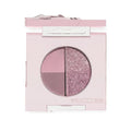 Mini Eyeshadow Palette, Matte & Shimmer Quad for Women, Travel-Friendly, Cream Stick, Smokey Nude, Glitter, Primer Powder Set (Sweet Taro)
