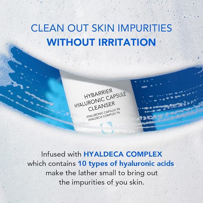 [SKIN&LAB] Hybarrier Hyaluronic Capsule Cleanser| Daily Gel Cleanser Infused with Hyaluronic Capsule and Hyaldeca Complex | For All Skin Types | 6.76 fl.oz