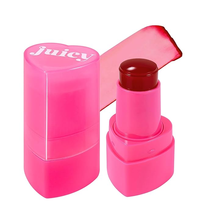 3-In-1 Multi-Use Blush Cream Blush Stick for Eyes, Cheeks & Lips, Hydrating & Bouncy Jelly Texture, Blends Perfect, Long Lasting Waterproof (03, s)