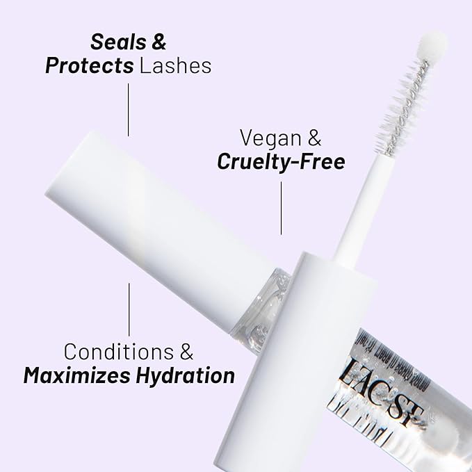 Lilac St. - Lilac Lash Crystal Coat - Glossly & Clear Lash Sealant - Long Lasting Lash Application - Extend Wear - Brush Applicator Tip - Waterproof - Cruelty Free, Vegan, Women Founded - 0.16 fl oz