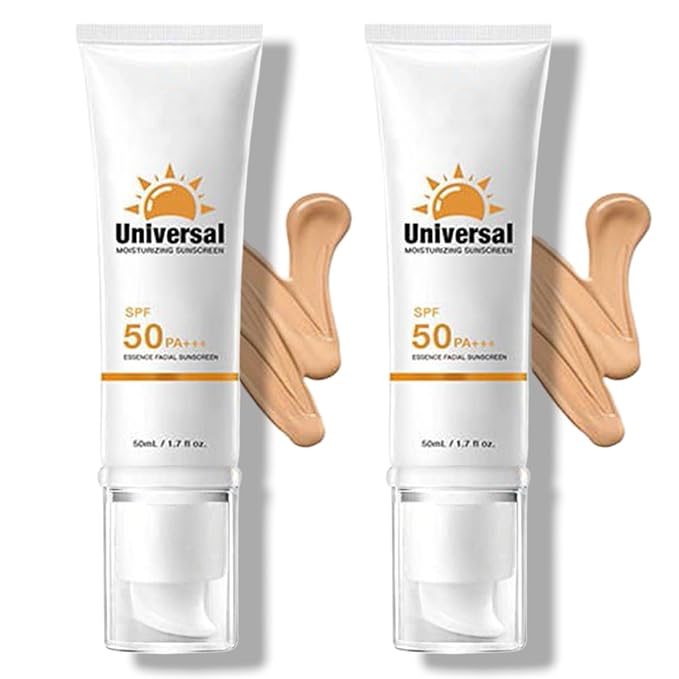 Tinted Sunscreen SPF 50 Broad Spectrum - Face Sunscreen with Titanium Dioxide, No White Cast & Oil-Free Formula, Non-Sticky Hydrating Sun Protection for All Skin Types, Travel Size 1.7oz (2)