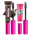 Tinted Thickening Brow Mascara,Brow Glue Eyebrow Gel, Waterproof, Transfer-proof, Brush to Fill in Eyebrows and Cover Gray Hairs - Cruelty Free (2pcs 07 Espresso &09 transparent)