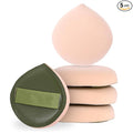 5 PCS Foundation Sponge, Powder Sponge Puff, Korean Makeup Sponges, Cushion Puff for Foundation and Powder, Fluffy Teardrop Latex Foundations Applicator for Liquid Cream Powders