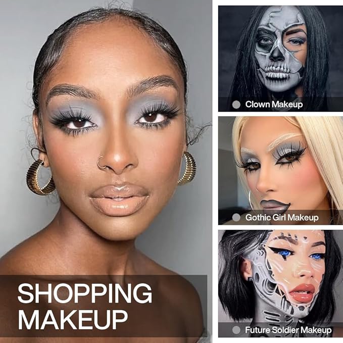 Matte Light Gray Eyeshadow with Applicator - High Pigment, Long-Lasting, Waterproof Soft Gray Eyeshadow for Smokey and Natural Looks - Professional Travel-Friendly