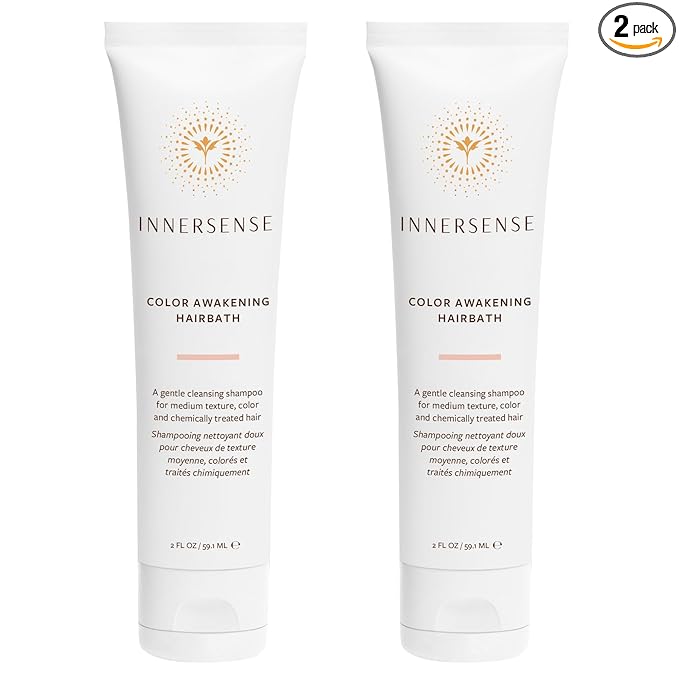 INNERSENSE Organic Beauty - Natural Color Awakening Hairbath Shampoo | Cleansing, Color Care, For All Scalps | Non-Toxic, Cruelty-Free, Clean Haircare (2 Pack - 2 fl oz | 59.15 ml each)