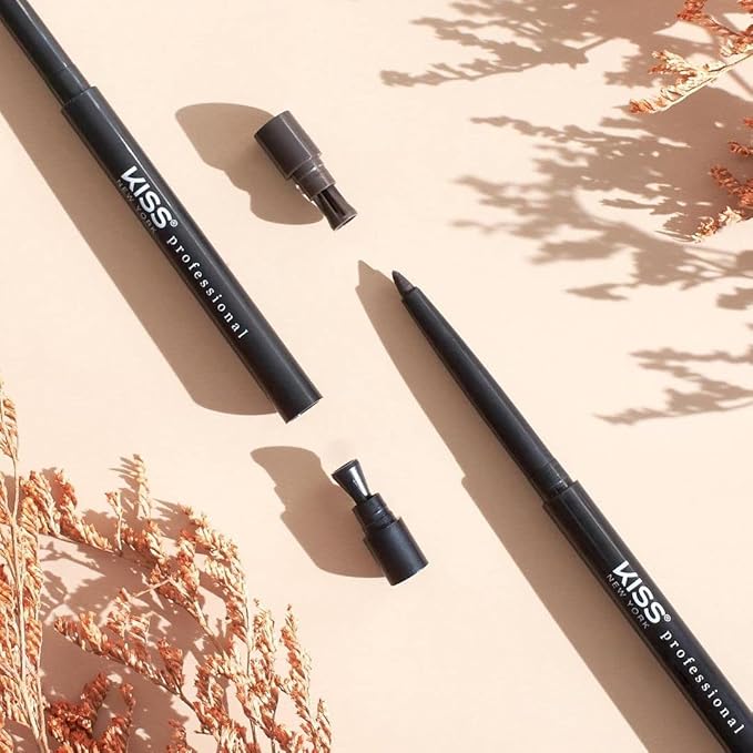 KISS NEW YORK Pro Intense Gel Eyeliner with Built-In Sharpener, Waterproof, Smudge-Proof, Long Lasting Gel Eyeliner Pencil (Black)
