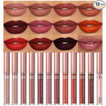 evpct 12Pcs Matte Liquid Lipsticks Set with Moisturize Lip Oil, Maroon Plum Mauve Orange Wine Deep Red Lipstick Long Lasting Waterproof, Non-stick Cup Lip Gloss Kit Pigmented 24 Hours Makeup for Women
