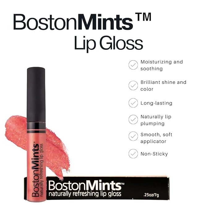Vineyard Bluff Lip Gloss (.25oz) Vegan, Gluten-Free, Cruelty-Free Formula With Aloe, Vitamins C & E, Spearmint Extract and a Sheer Shine Finish for Soft, Fuller-Looking, Hydrated Lips