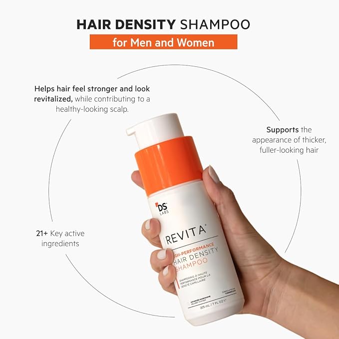 DS Labs For Men & Women Revita Shampoo - Scalp Refreshing Cleanse for Fuller Looking, Volumizing, Lightweight Hydration, Sulfate & Silicone Free, Color Safe, Refill Pouch 500 mL