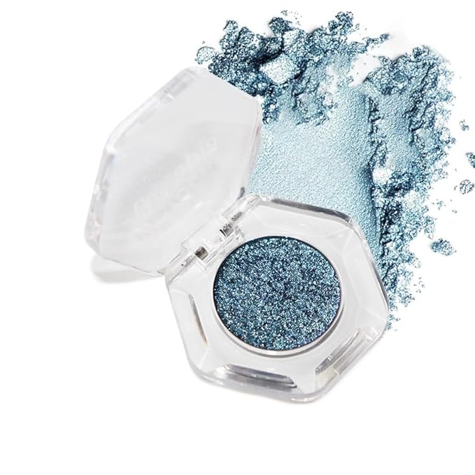 Chameleon Eyeshadow Collection, 14 Shades, Glitter Pressed Powder, Iridescent Shimmer Colors. (Blue Aurora)