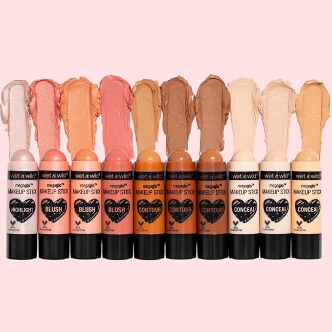 wet n wild MegaGlo Makeup Stick, Buildable Color, Versatile Use, Cruelty-Free & Vegan - Call Me Maple