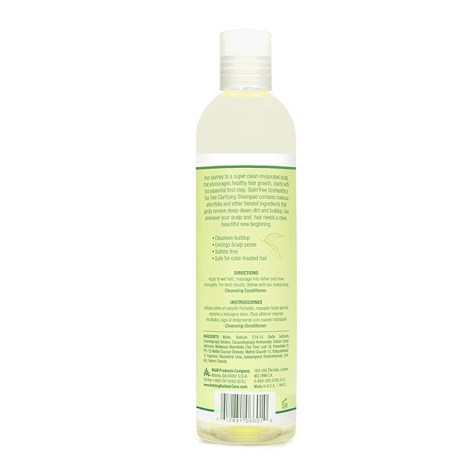 Tea Tree Oil Clarifying Shampoo - Hair and Scalp Deep Cleansing - Sulfate and Paraben Free - 12oz - Pack of 1
