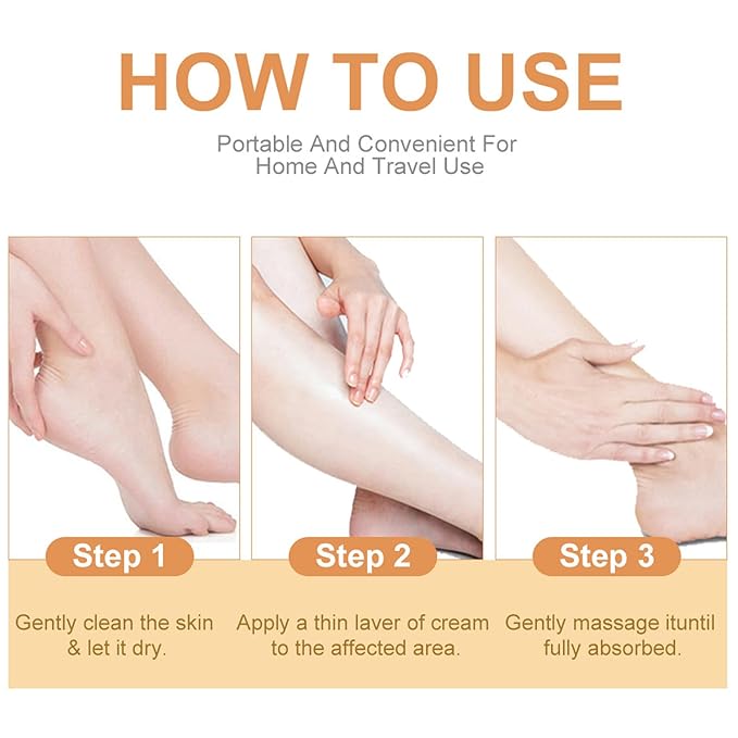 Grospe Honey Foot Cream for Extremely Dry, Cracked Skin,Deeply Moisturizing Foot & Hand Balm,Fast-Acting Repair for Rough Heels, Knees, Elbows & Hands for Women & Men - 1.41 oz