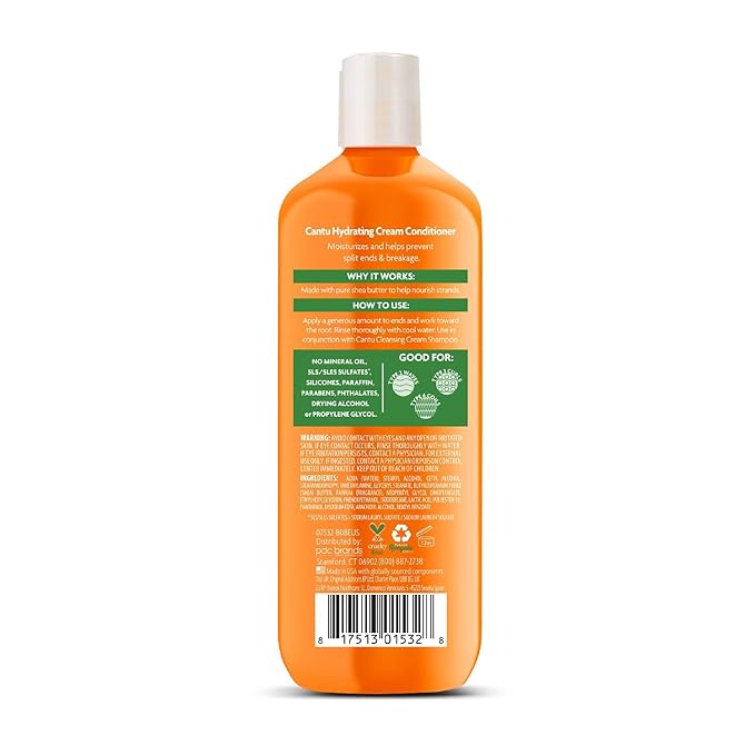 Cantu Hydrating Cream Conditioner with Shea Butter for Natural Hair, 13.5 fl oz (Packaging May Vary) (Pack of 2)