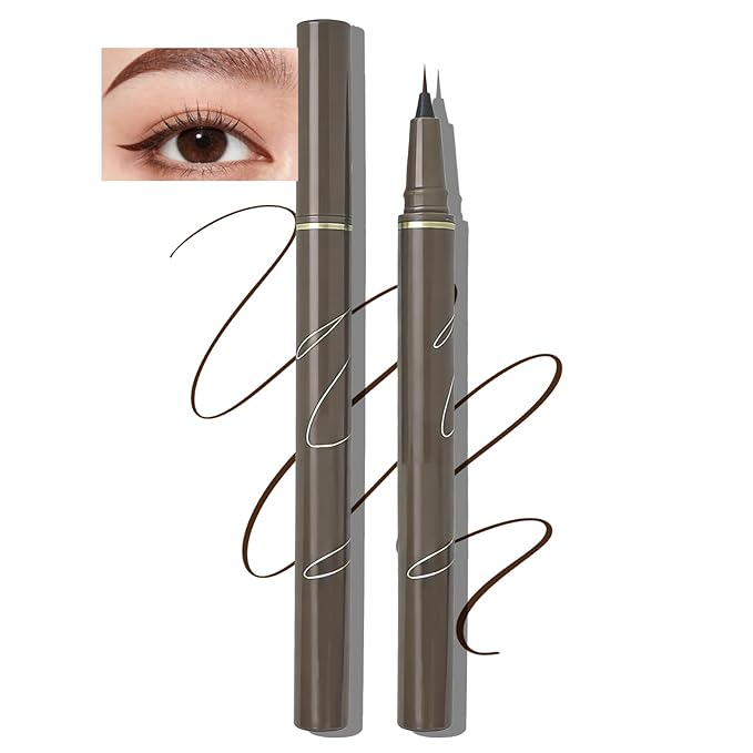 Ultra Fine Liquid Eyeliner Pencils- Slim Felt Tip for Precise Eye Lines, Waterproof, Smudge Proof & Quick-Drying, Winged Liner and Inner Corner. Long Lasting All Day Makeup, Smooth & Lightweight