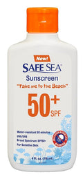 Safe Sea Jellyfish Sting-Blocking Sunscreen, SPF 50+ Lotion 4oz, Waterproof, Biodegradable – Body and Face Sunscreen, Anti-Jellyfish and Sea-Lice sting protection.