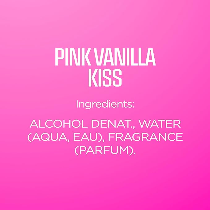 Body Fantasies Signature Fragrance Body Spray, Pink Vanilla Kiss, 8 fl oz (Pack of 2)